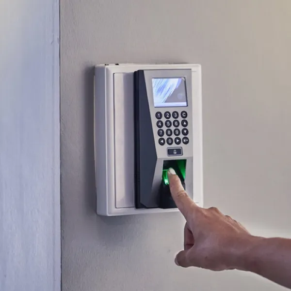 Biometric attendance device close-up